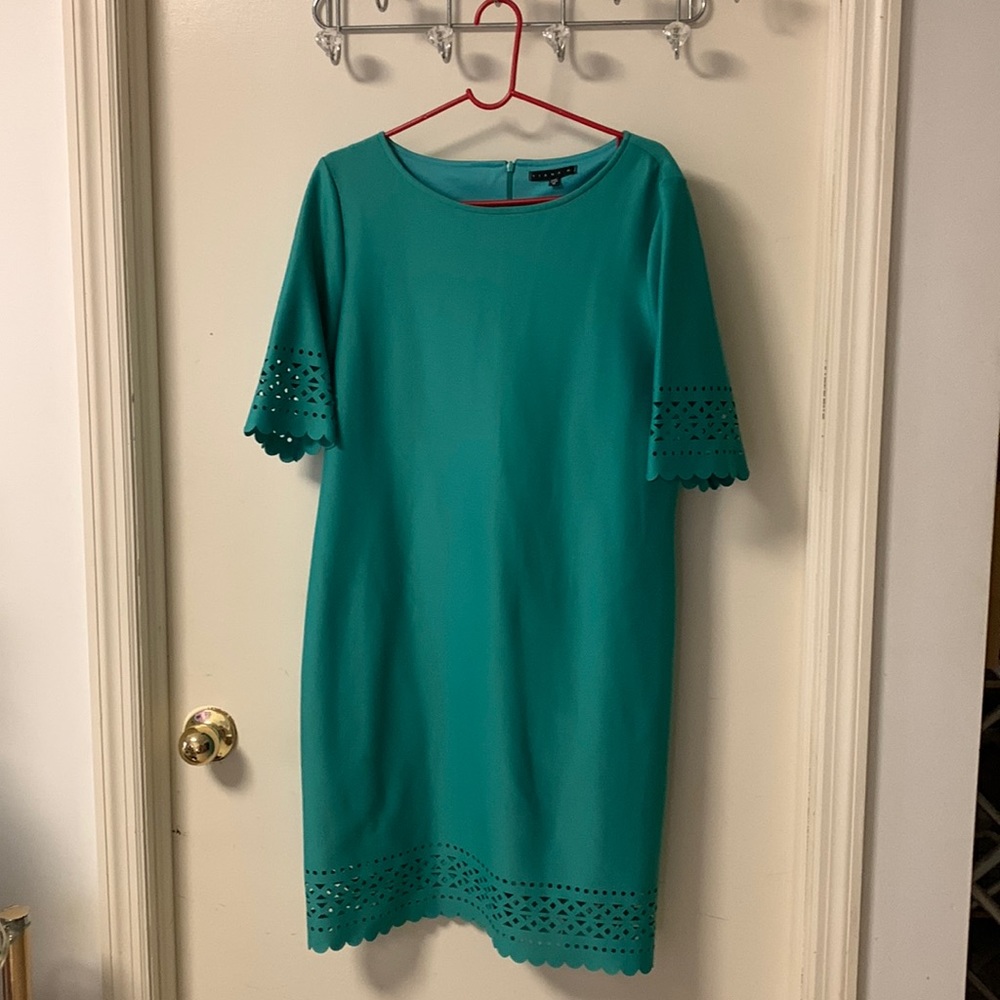 Beautiful Teal Dress- Cocktail Dress- Size 16- zip up back Tiana B. Mini Dress